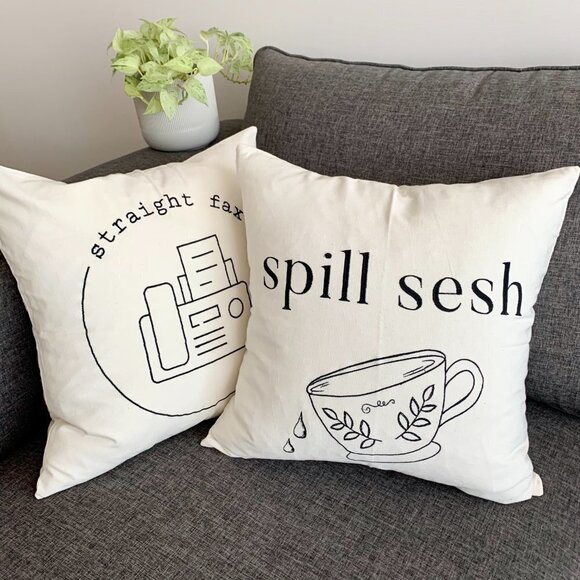 NEW Set of 2 Cotton Pillow Shams Printed - Picture 2 of 15